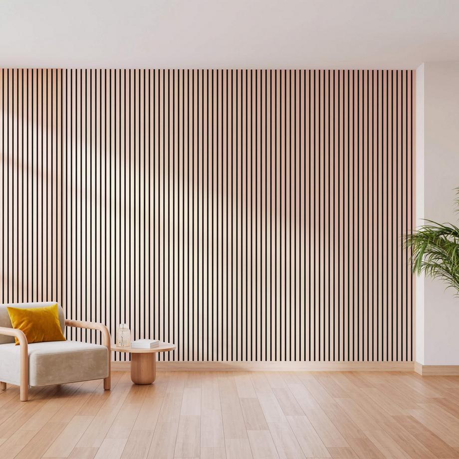 Arebos Panneaux acoustiques, lot de 4 Panneau mural aspect bois  