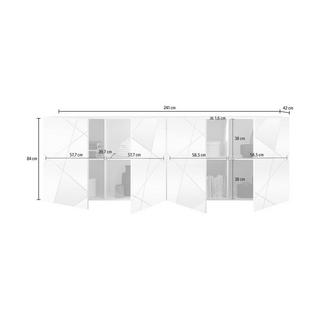 Vente-unique Credenza a 4 ante Bianco laccato CANTIANO  