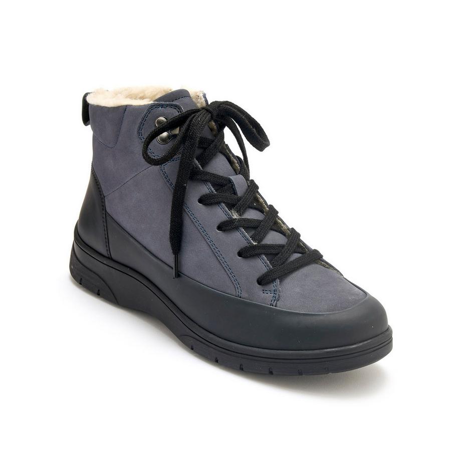 Pédiconfort  bottines fourrées cuir velours et caoutchou 