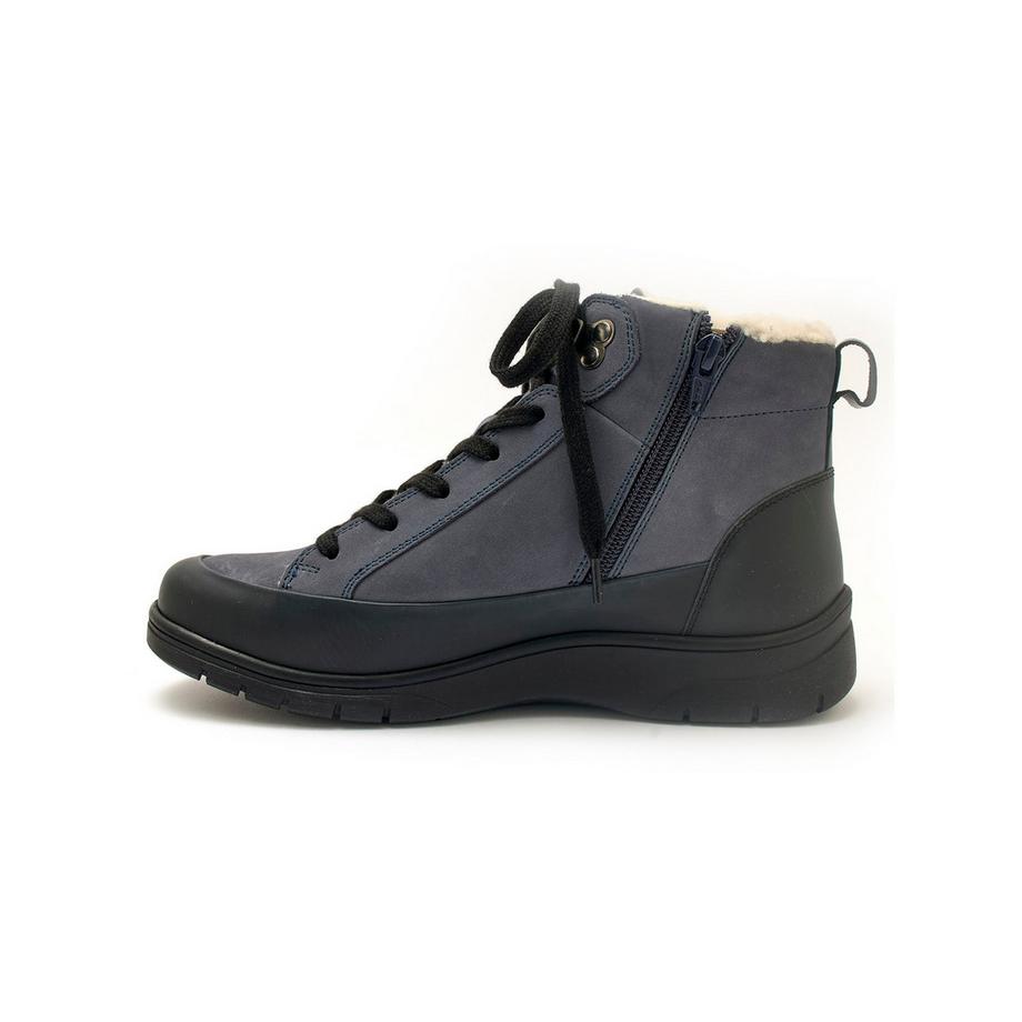 Pédiconfort  bottines fourrées cuir velours et caoutchou 