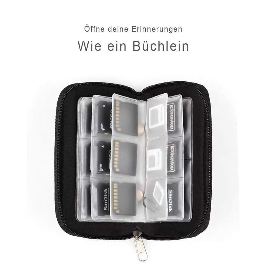 Only-bags.store  SD-Kartenbox Speicherkartenschutzhülle Aufbewahrungstasche Speicherkartenetui für unterwegs 