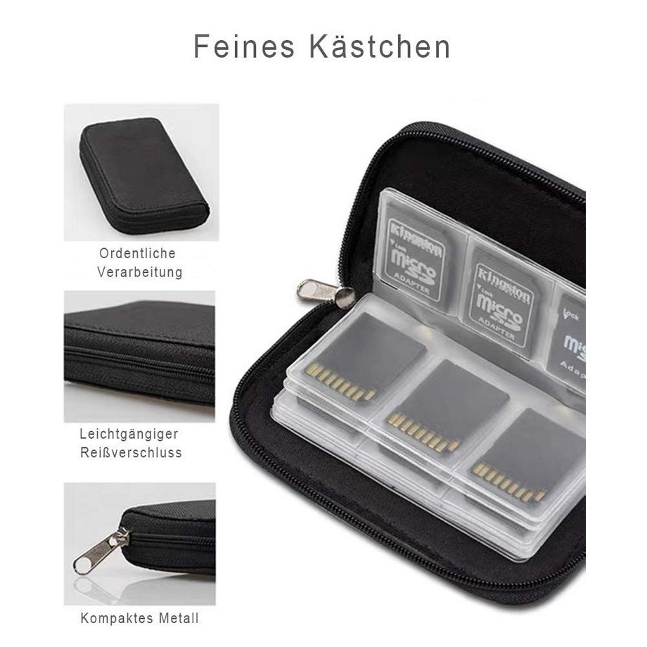 Only-bags.store  SD-Kartenbox Speicherkartenschutzhülle Aufbewahrungstasche Speicherkartenetui für unterwegs 
