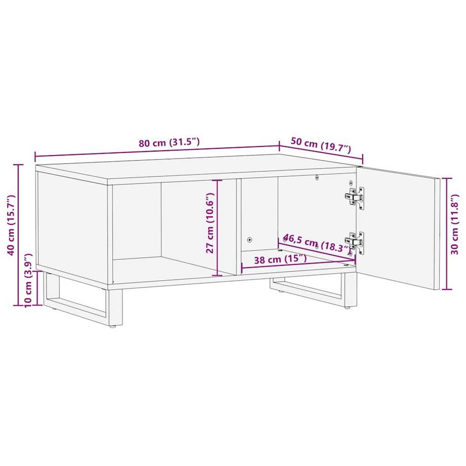 VidaXL Couchtisch mangoholz  