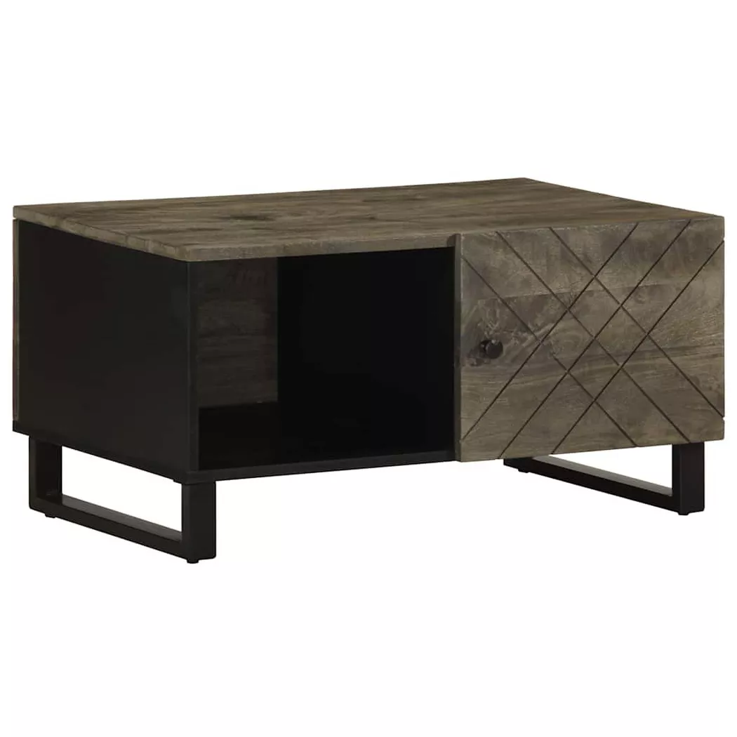 VidaXL - Table basse bois de mangue, One Size, Noir