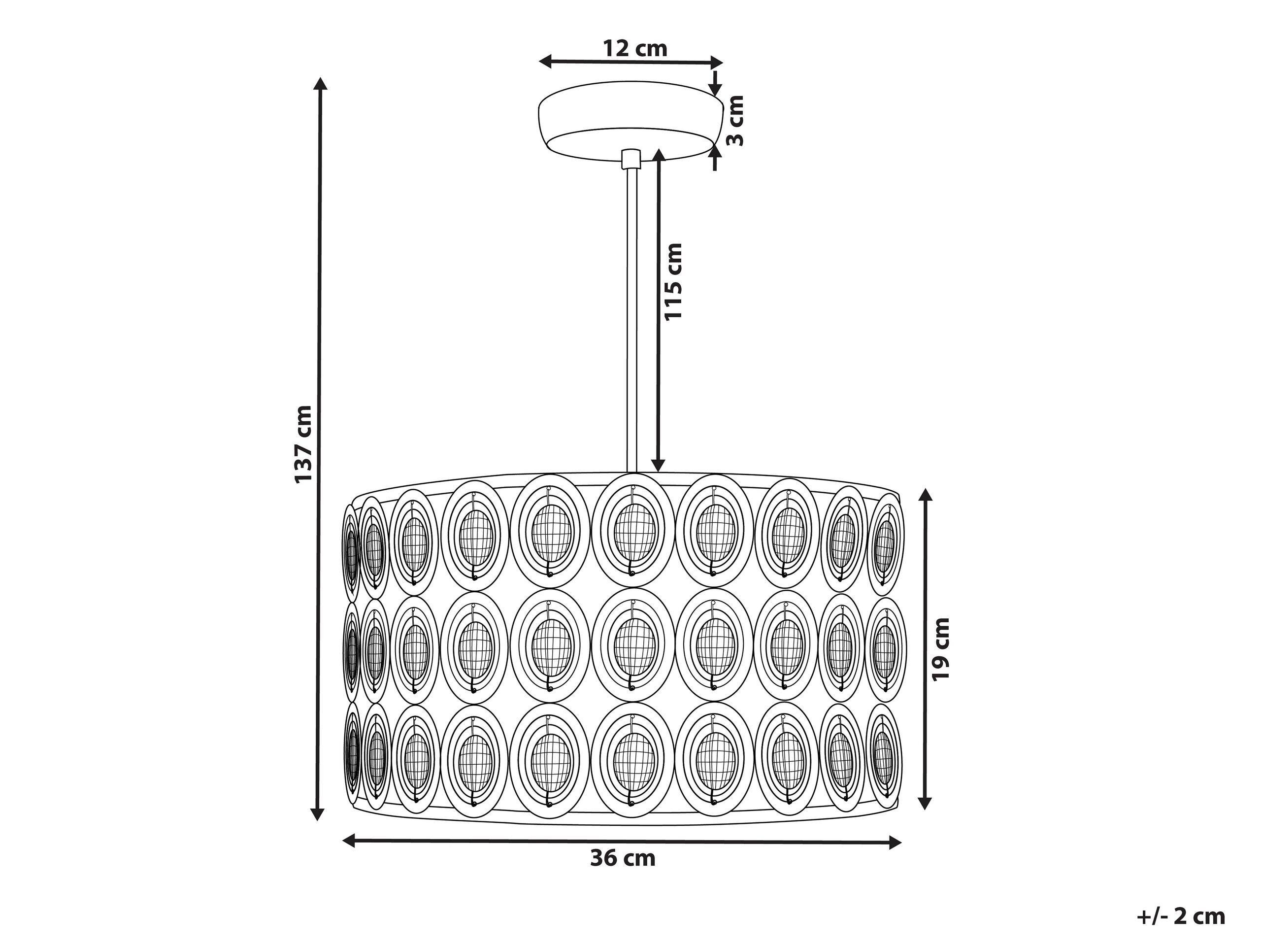 Beliani Lampadario en Metallo Moderno TENNA  