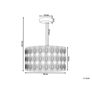 Beliani Lampadario en Metallo Moderno TENNA  