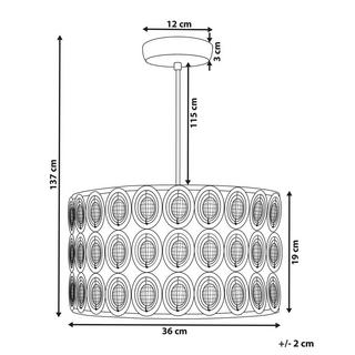 Beliani Lampe suspension en Métal Glamour TENNA  