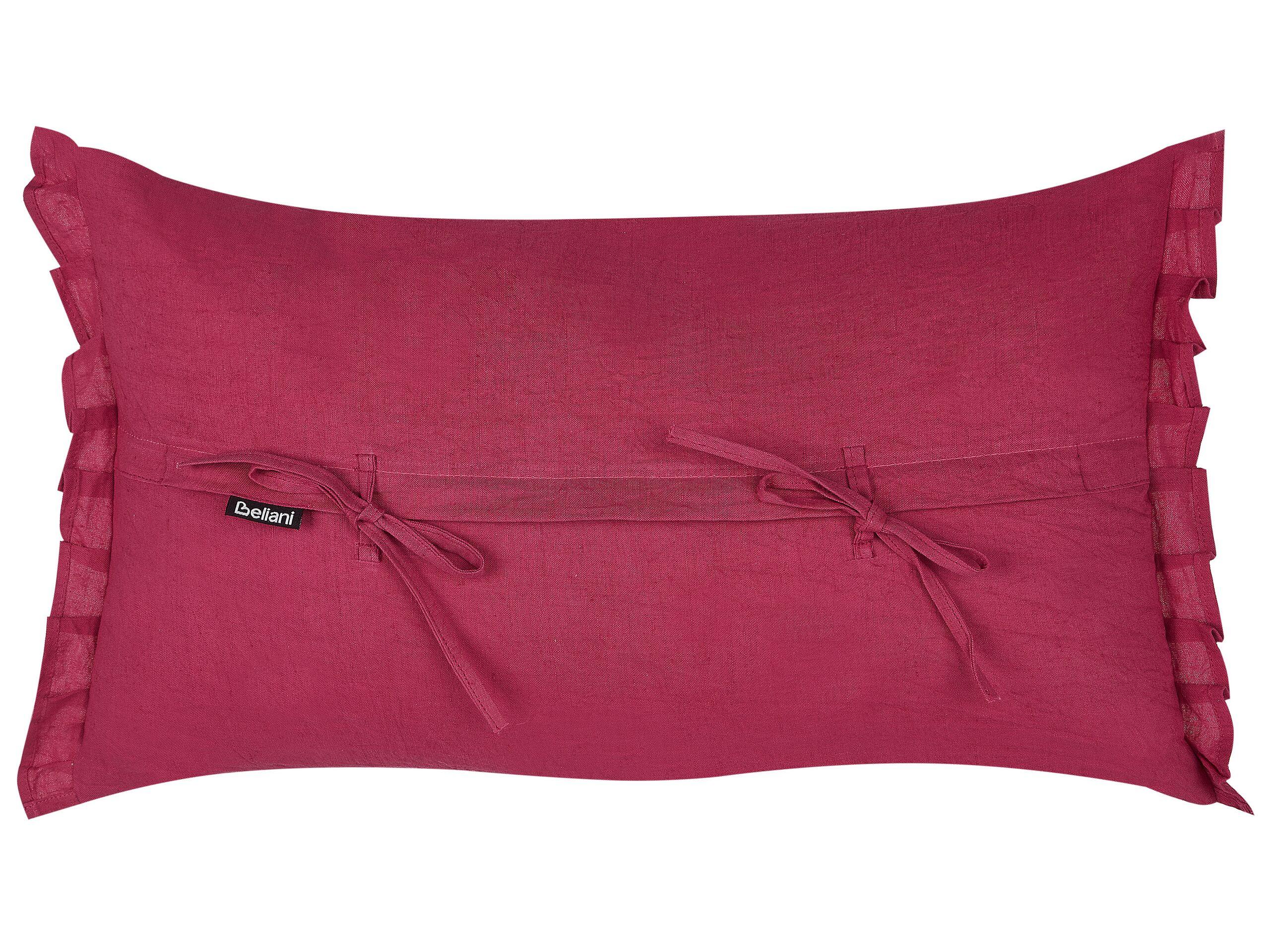 Beliani Dekokissen 2er Set aus Leinen Klassisch SASSAFRAS  