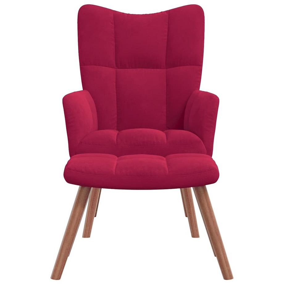 VidaXL Relaxsessel mit hocker samt  