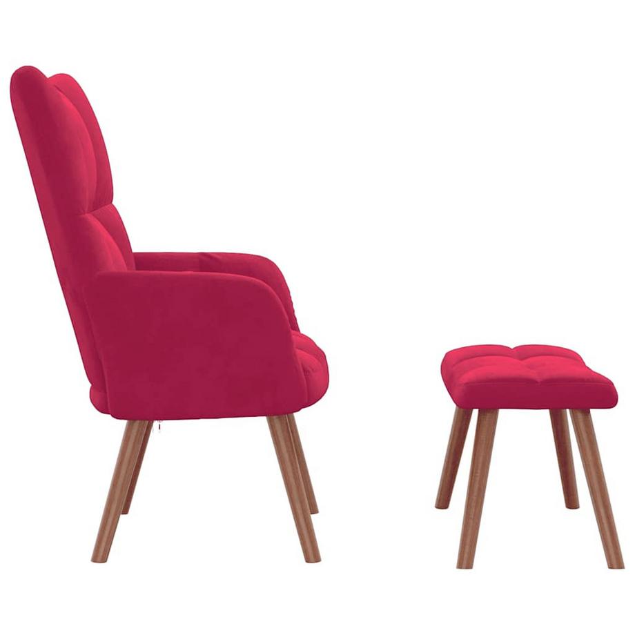 VidaXL Relaxsessel mit hocker samt  