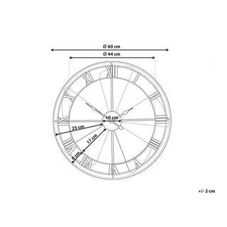 Beliani Wanduhr aus Eisen Industriell WIKON  