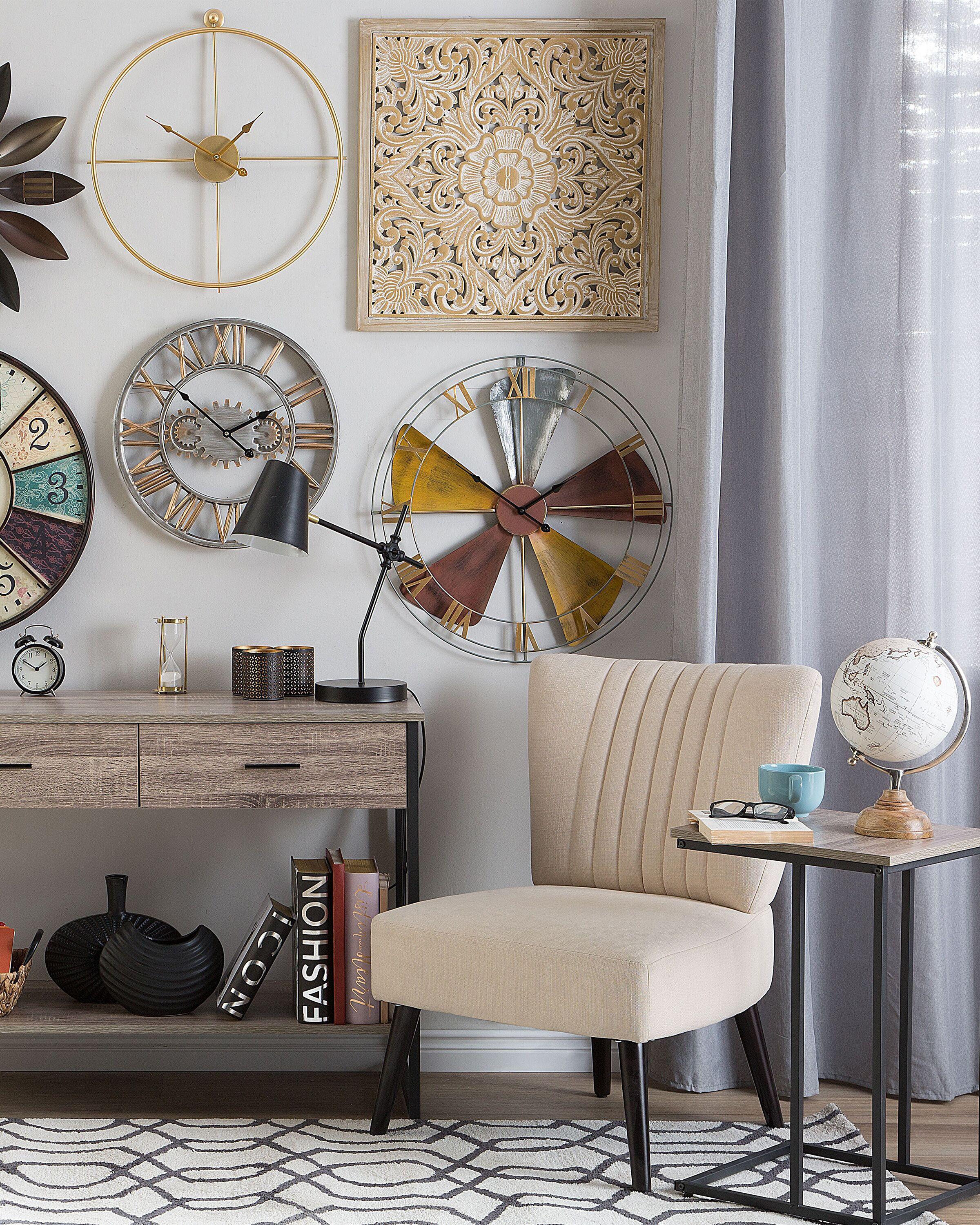 Beliani Orologio da parete en Ferro Industriale WIKON  