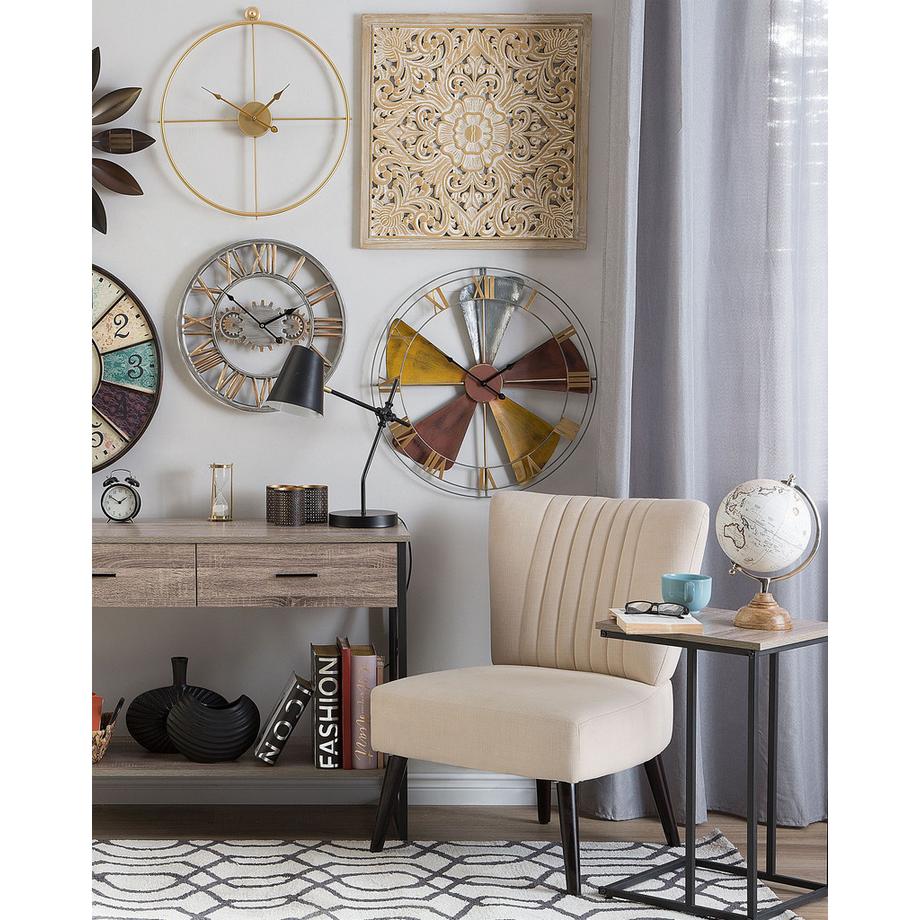 Beliani Wanduhr aus Eisen Industriell WIKON  