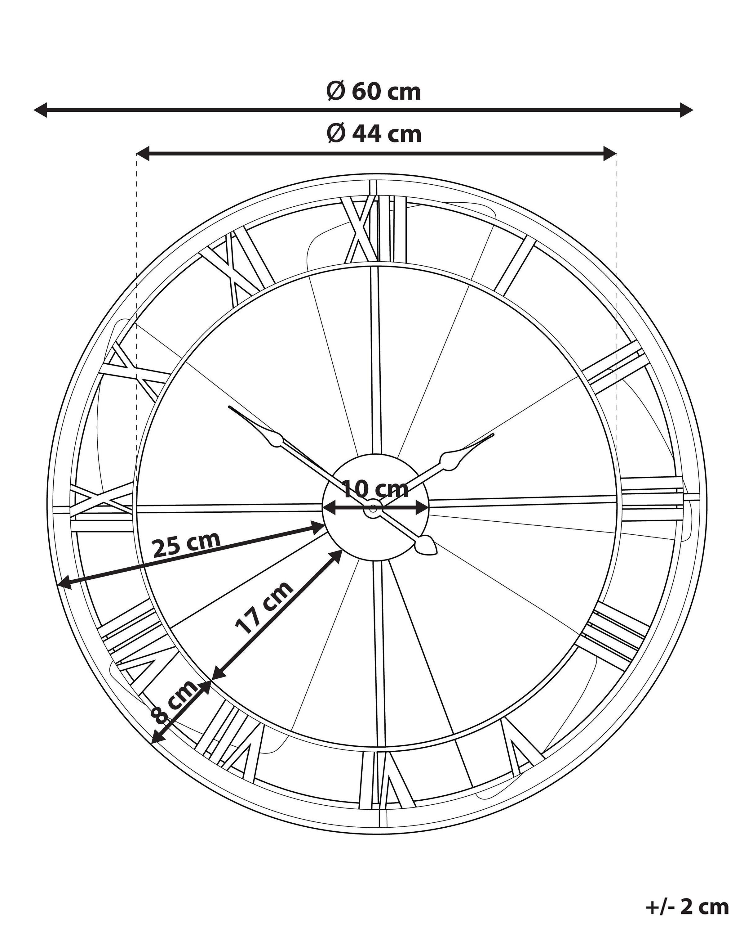 Beliani Orologio da parete en Ferro Industriale WIKON  
