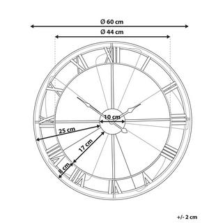 Beliani Wanduhr aus Eisen Industriell WIKON  