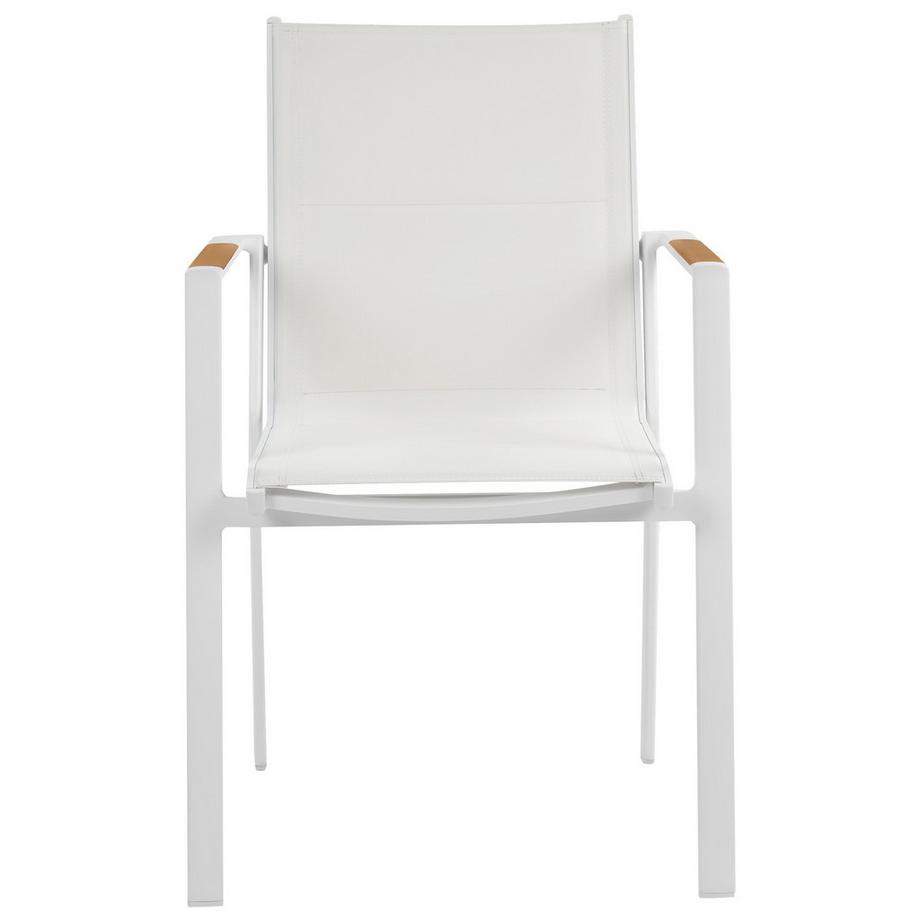 Beliani Gartenstuhl 6er Set aus Aluminium Modern BUSSETO  