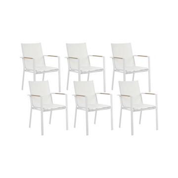 Set di 6 sedie en Alluminio Moderno BUSSETO