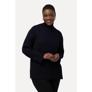 Ulla Popken  Pullover, Perlen, Stehkragen, Langarm 