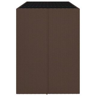 VidaXL Bartisch mit glasplatte poly-rattan  