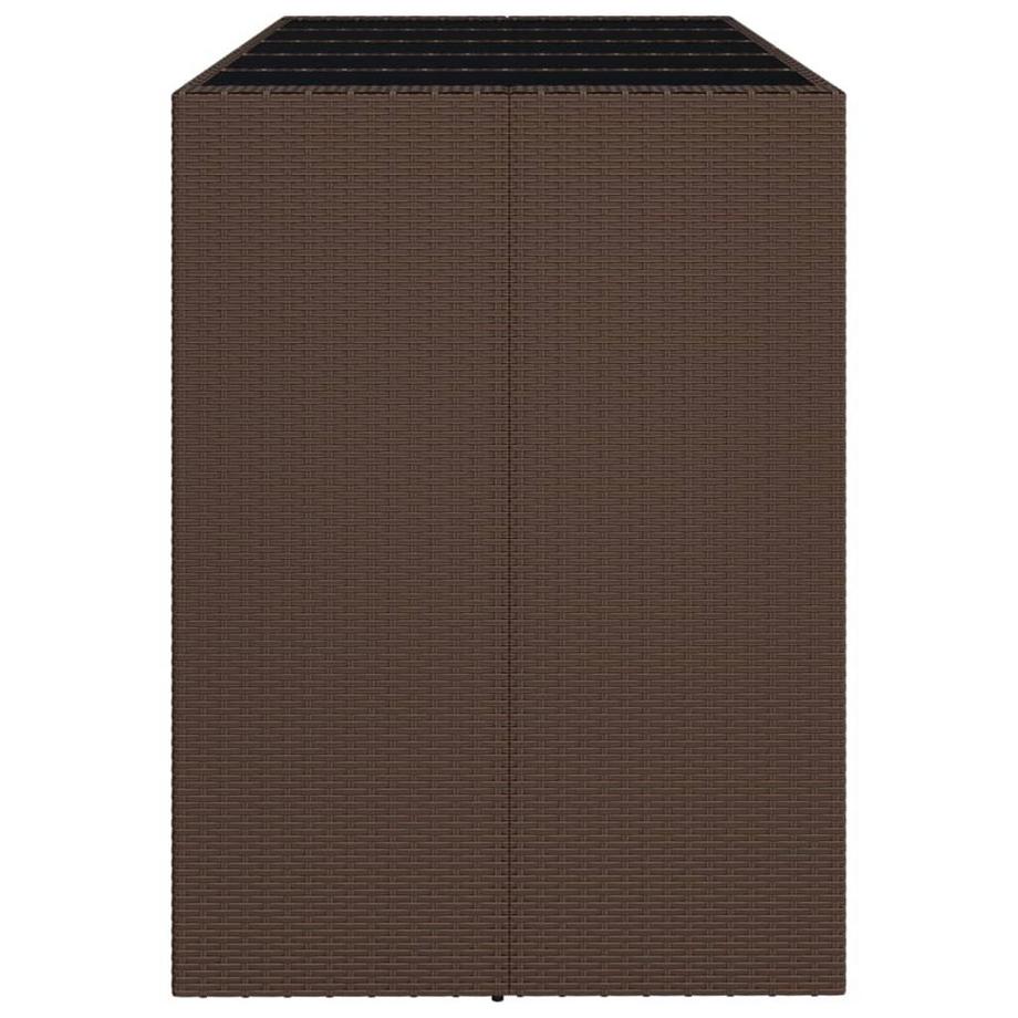 VidaXL Bartisch mit glasplatte poly-rattan  