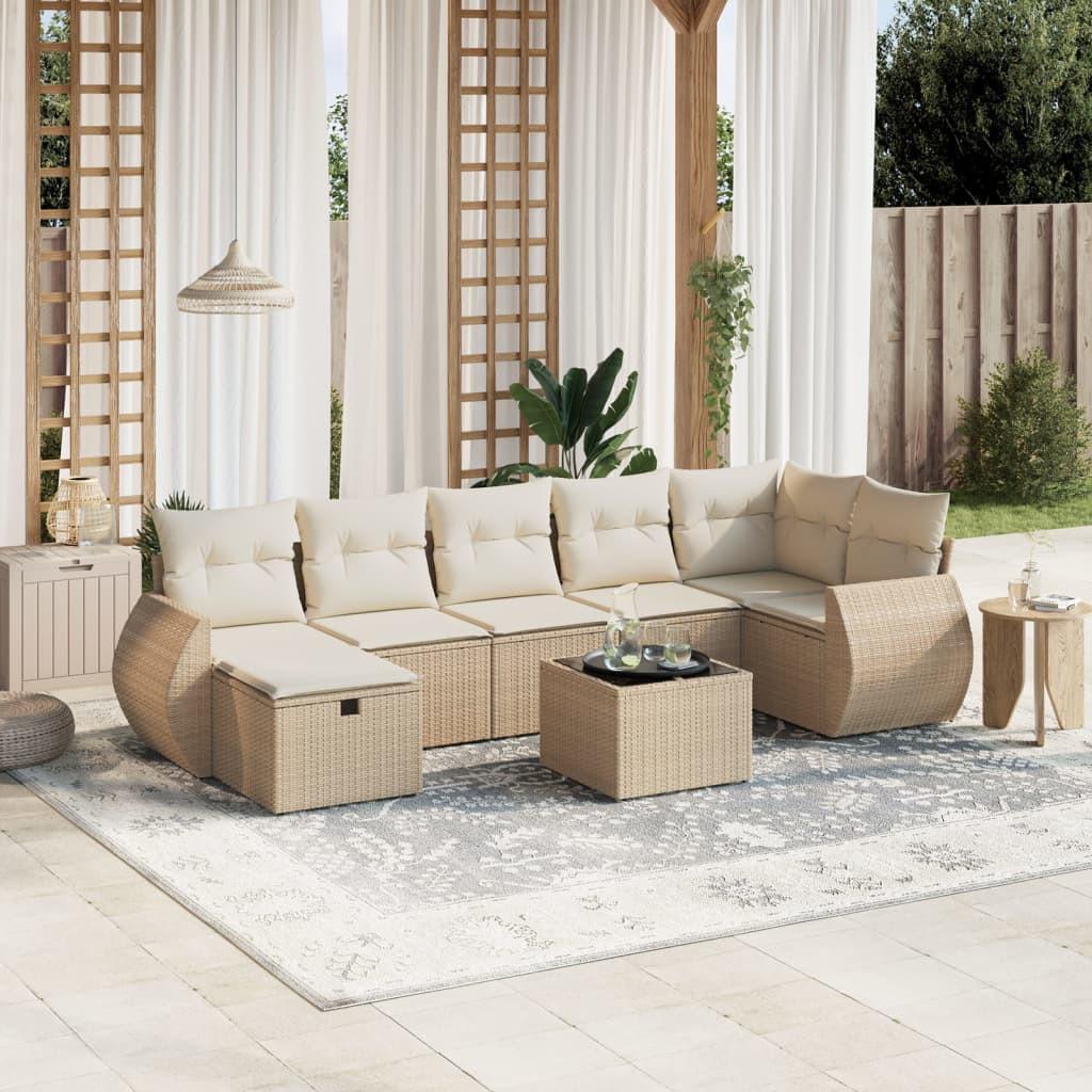 VidaXL Ensemble de canapés de jardin rotin synthétique  