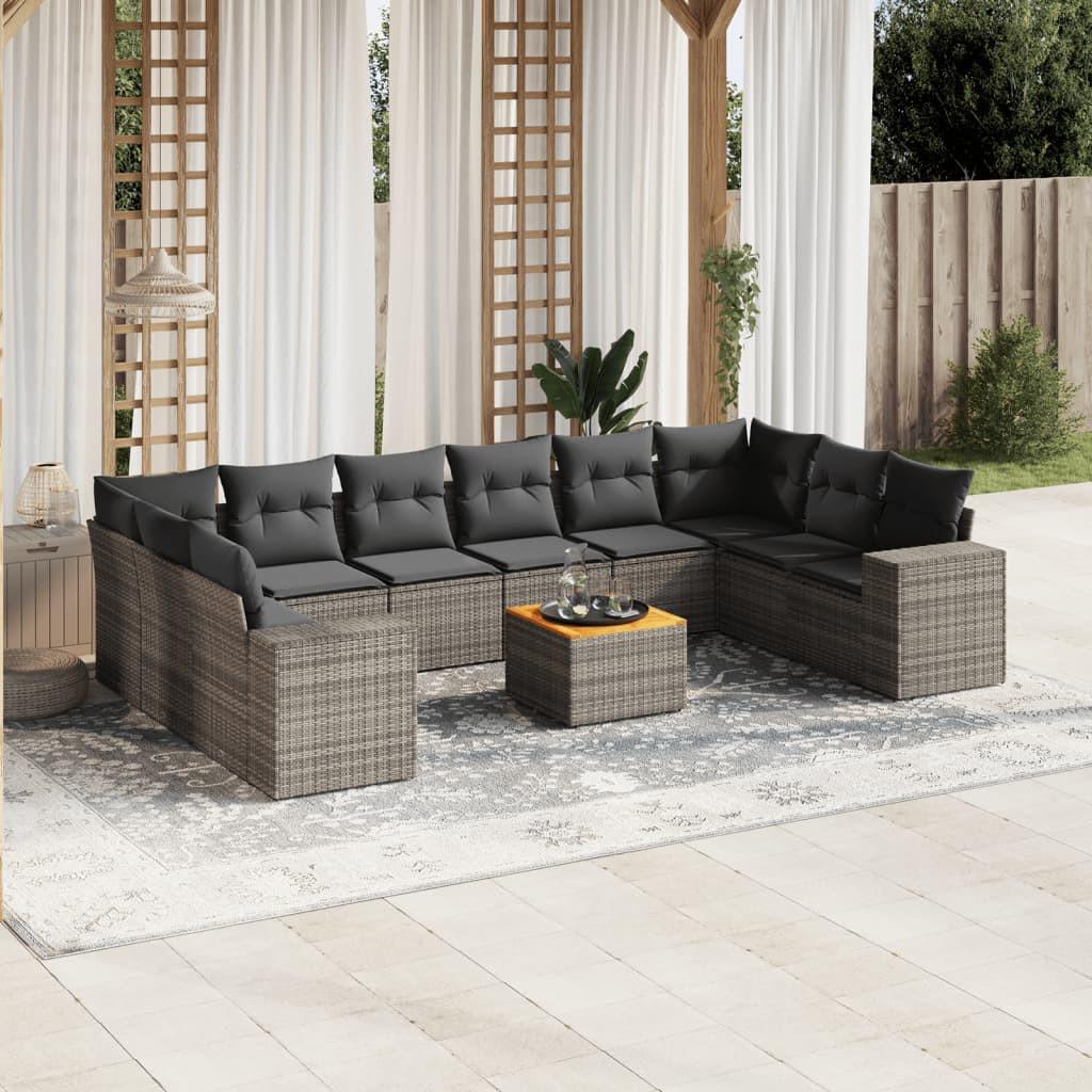 VidaXL set divano da giardino Polirattan  