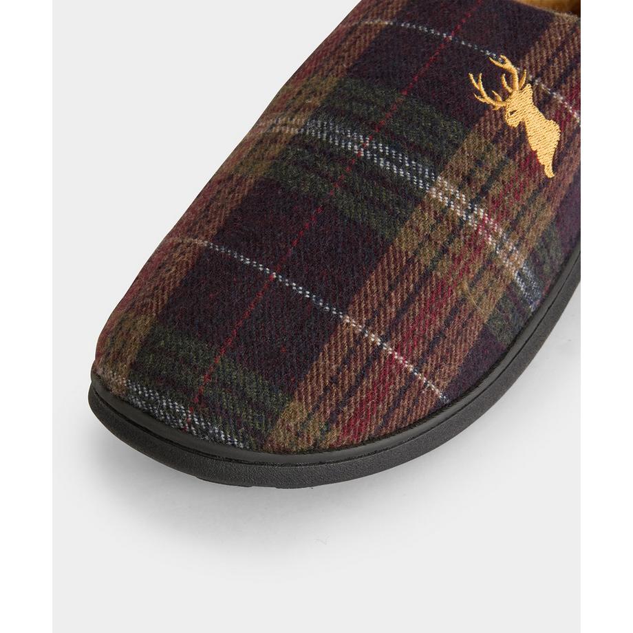 Joe Browns Karierte Hausschuhe mit Fellfutter  