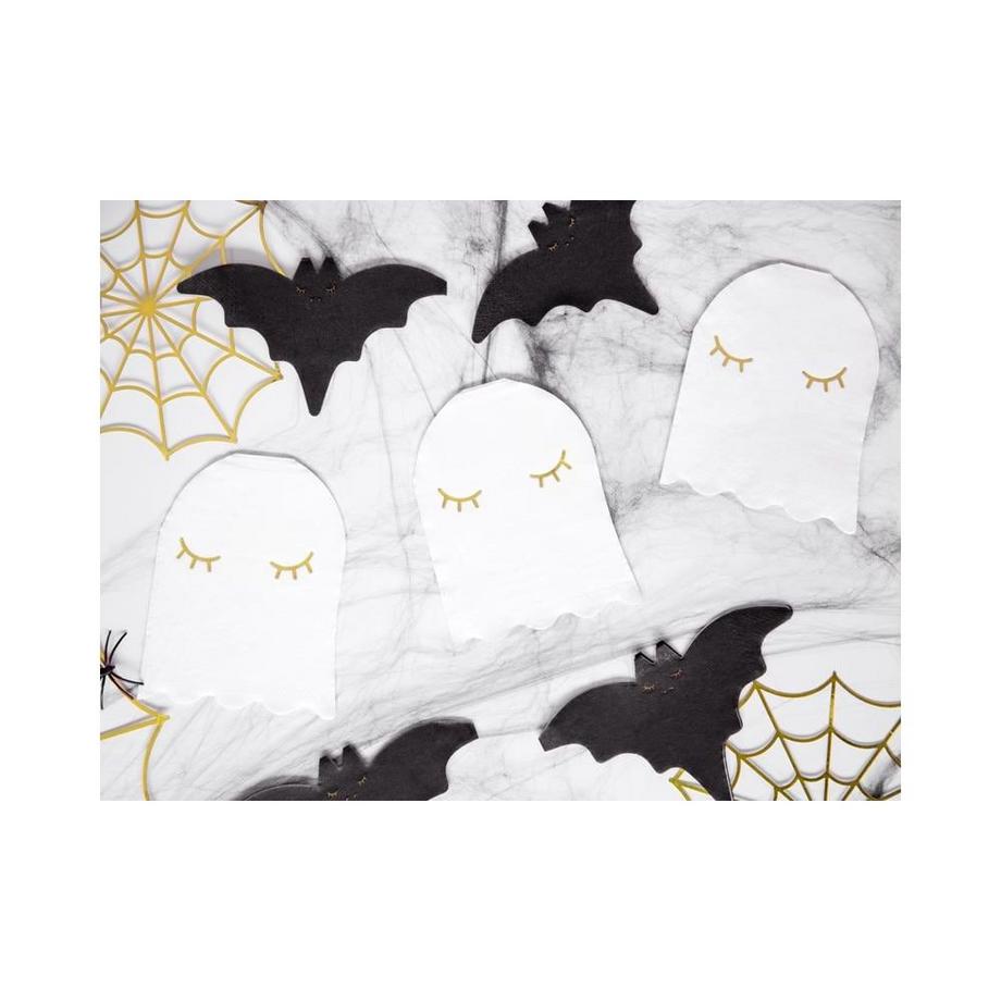 PartyDeco Serviettes de décoration de fête Fantôme, lot de 20  