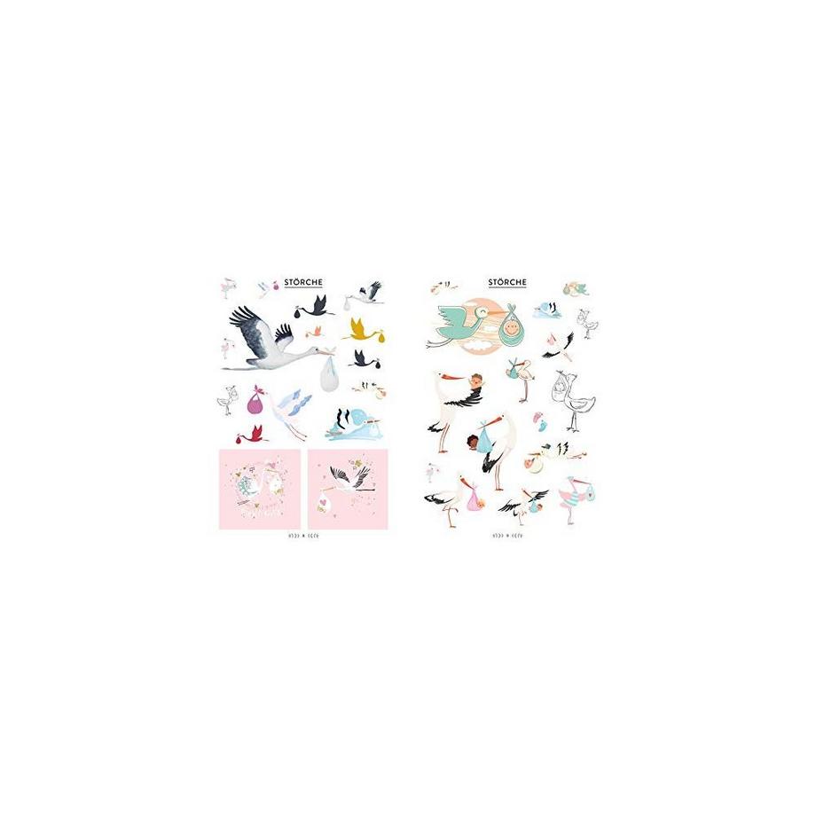 Bullet Journal - Stickerbuch Hello Baby: 650 bezaubernde Sprüche und Schmuckelemente zur Geburt Edition Michael Fischer Gebundene Ausgabe 