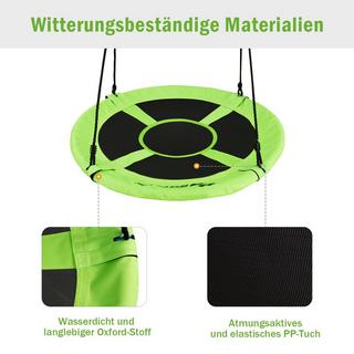 Northix Altalena Nest Altalena da giardino Altalena per bambini da esterno fino a 150 kg colorata/verde-verde  