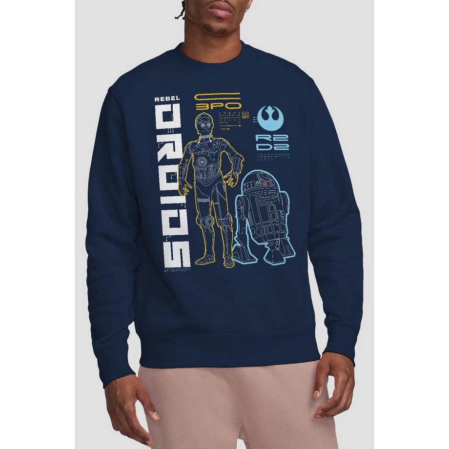 STAR WARS Rebel Droids Grafik Print Sweatshirt  