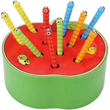 Spielzeug 2 Jahre: Holz Apfel Ernte und Magnet Insekten Spiel Holzspielzeug 2 Jahre, pädagogische