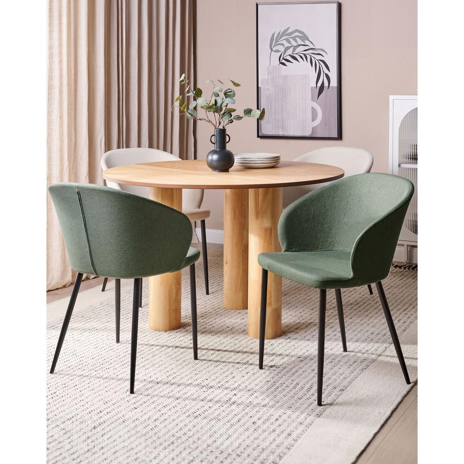 Beliani Set di 2 sedie da pranzo en Tessuto Retrò MASON  