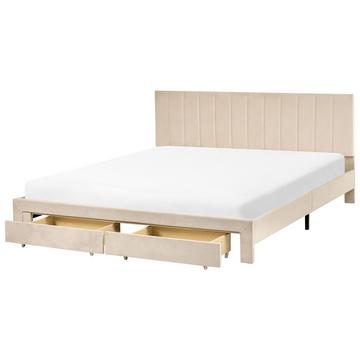 Letto con cassetti contenitori en Velluto Moderno LONZAC