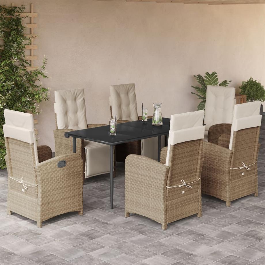 VidaXL set da pranzo da giardino Polirattan  