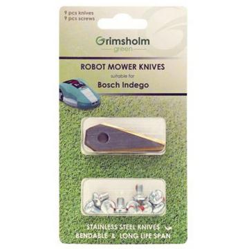 Set coltelli con 9 coltelli di ricambio e 9 viti Bosch Indego