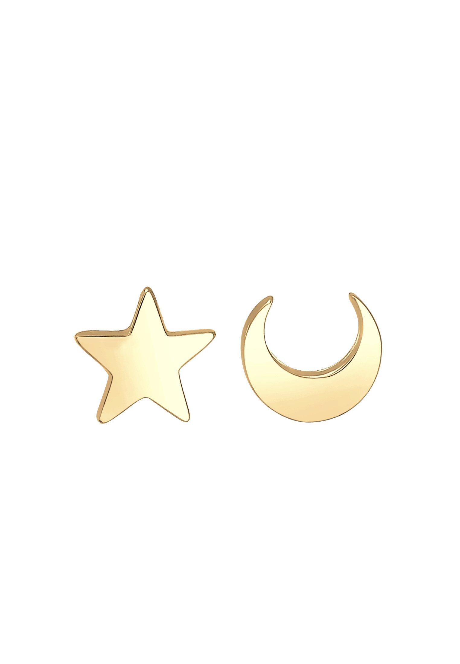 Elli  Boucles d'Oreilles Croissant De Lune Astro 