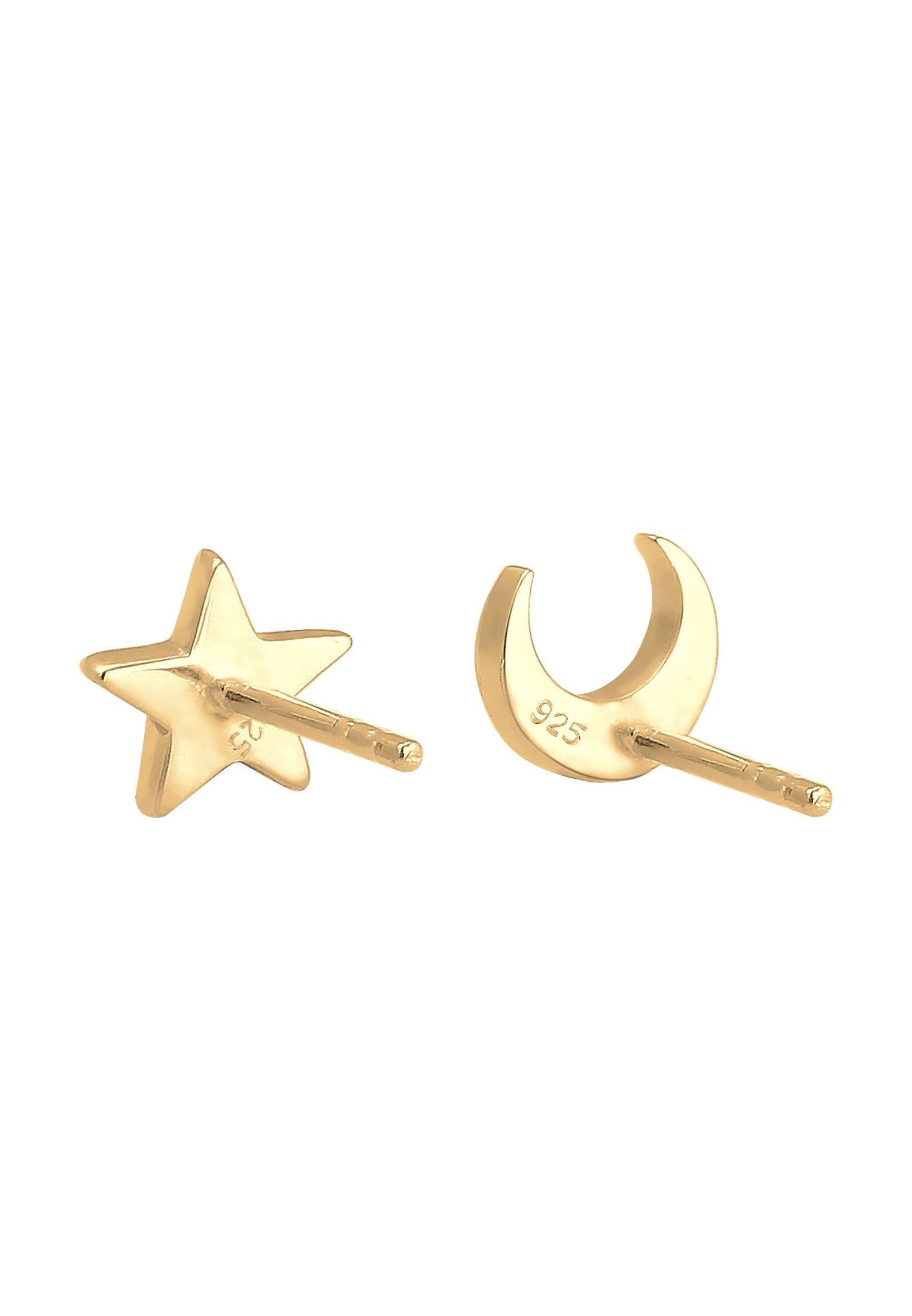 Elli  Boucles d'Oreilles Croissant De Lune Astro 