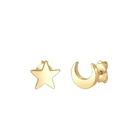 Elli  Boucles d'Oreilles Croissant De Lune Astro 