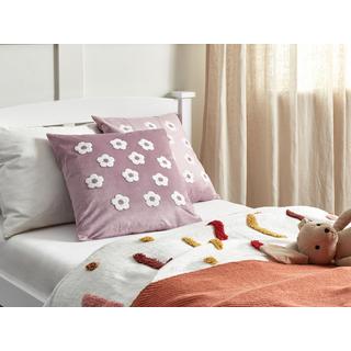 Beliani Lot de 2 coussins en Velours Moderne ECHINACEA  