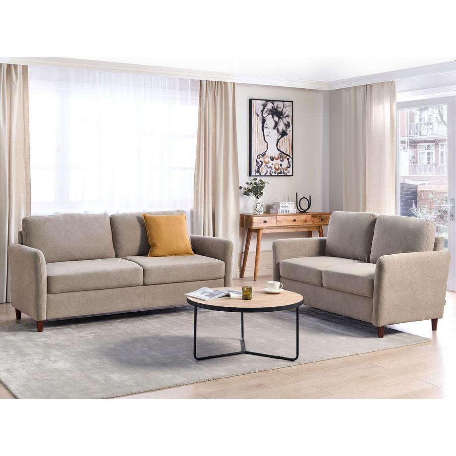 Beliani Wohnzimmer Set aus Stoff  MARE  