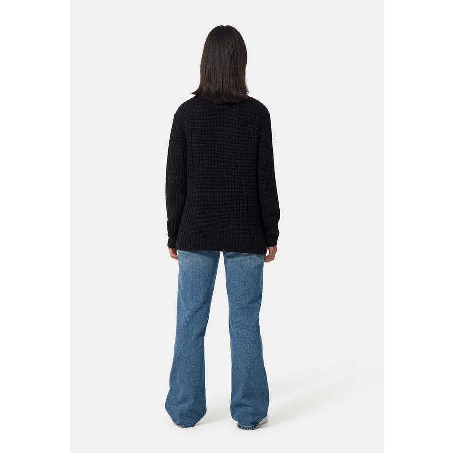 CASH-MERE.CH Maglione girocollo in lana cashmere a maglia grossa  