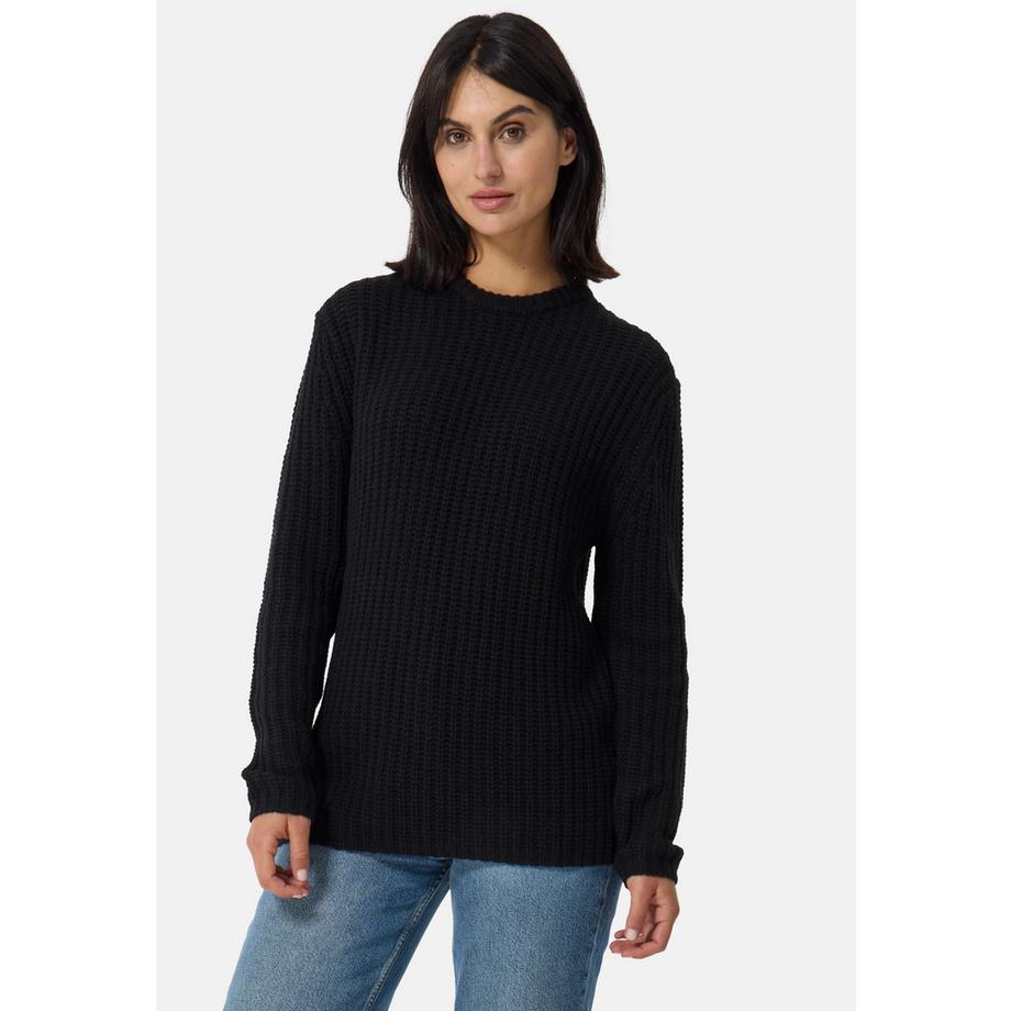 CASH-MERE.CH Maglione girocollo in lana cashmere a maglia grossa  