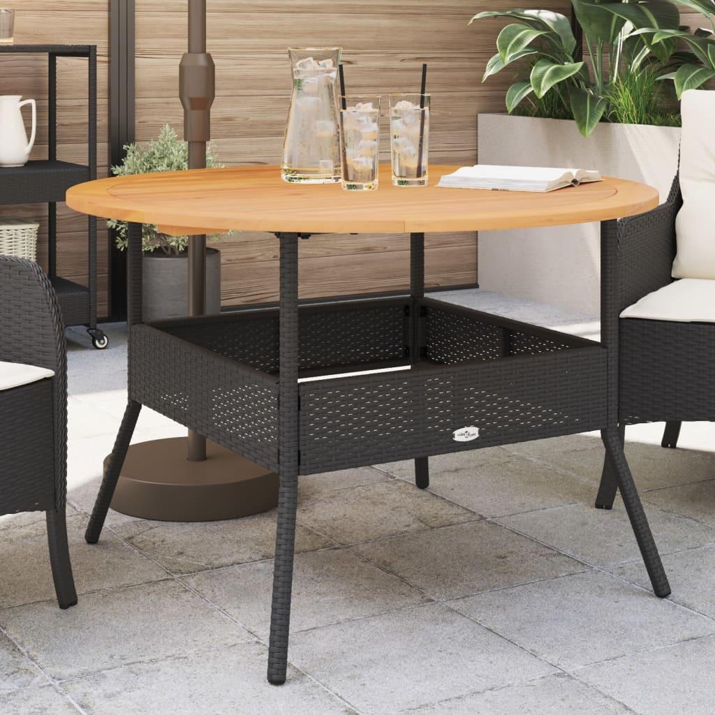 VidaXL Table de jardin rotin synthétique  