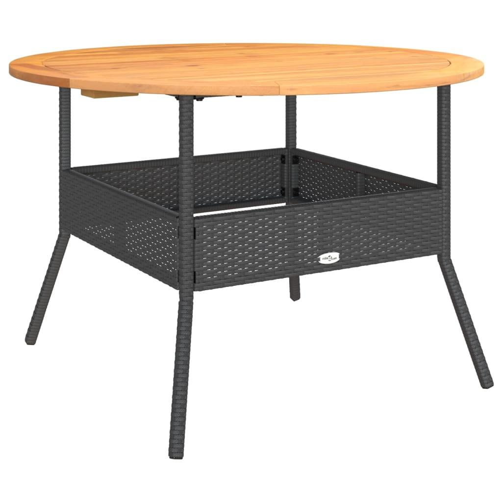 VidaXL Table de jardin rotin synthétique  