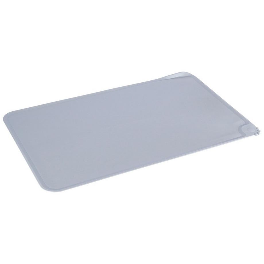 B2X  Tapis en silicone pratique pour gamelles pour chiens en gris 