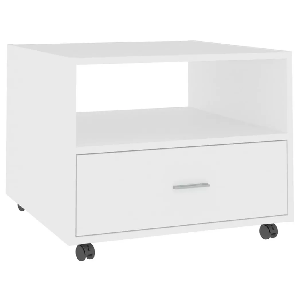 vidaXL Table basse blanc 55x55x40 cm bois d'ingénierie