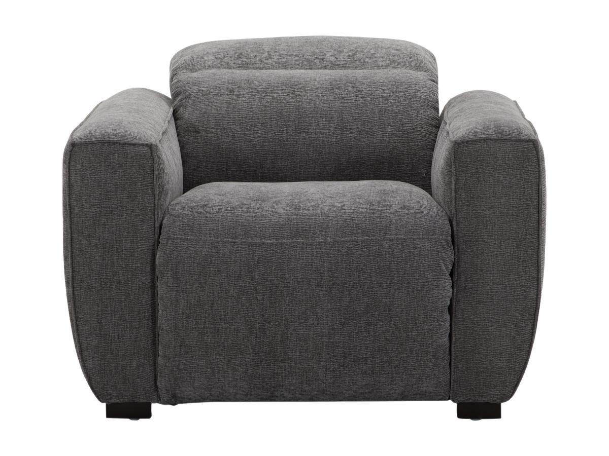 Maison Céphy Fauteuil relax électrique en tissu gris LAGUNDI  