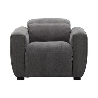 Maison Céphy Fauteuil relax électrique en tissu gris LAGUNDI  