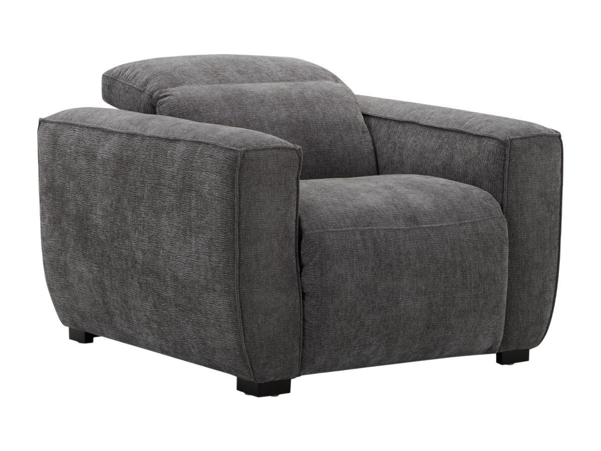 Maison Céphy Fauteuil relax électrique en tissu gris LAGUNDI  